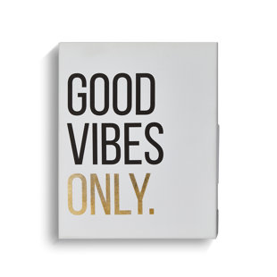 Sound Gallery Good Vibes Only 11 x 14 Wireless Bluetooth Wall Art Speaker
