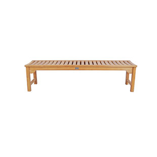 SEVEN SEAS TEAK 71'' W Wood Shower Bench
