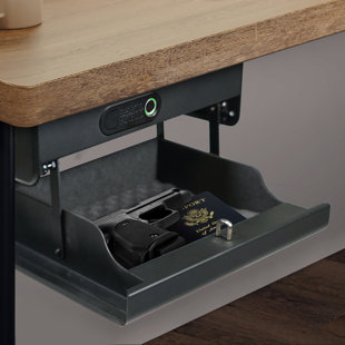 SPORTS AFIELD Home Defense Quick Access Drop Action Gun Safe with Biometric Lock