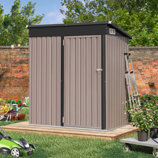 PUME 5 Ft. W X 3 Ft. D Metal Lean-to Storage Shed