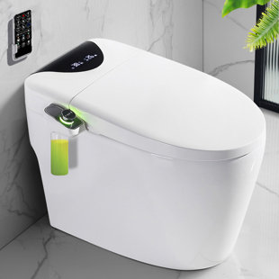 WFSHOP 1.05 Gallons GPF Elongated Floor Mounted One-Piece Toilet (Seat Included)