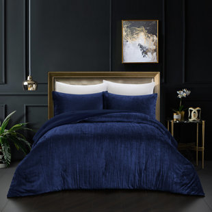 GRACE LIVING Velvet 3 Pieces Comforter Set