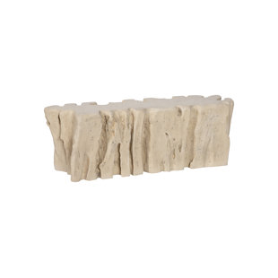 PHILLIPS COLLECTION White Stone Resin Root Bench
