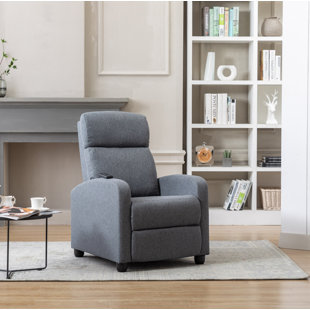 EBERN DESIGNS Maleah 25.9'' Wide Classic and Soft Padded PushBack Massage Recliner with Remote Control