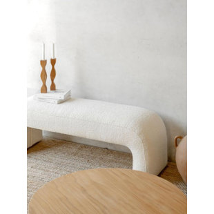 ORREN ELLIS Anahlia Polyester Blend Upholstered Bench