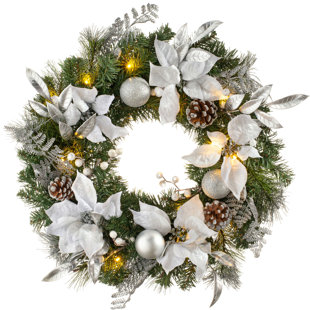 MAIL ORDER ONLINE LTD Faux Lighted 61cm Wreath