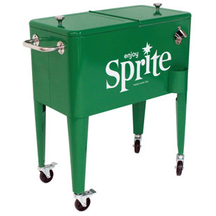 Leigh Country 60 Quarts Serving Station / Cart Cooler with wheels in Green