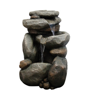 MILLWOOD PINES Suchin Resin Rock Fall Fountain