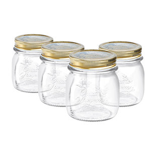 BORMIOLI ROCCO Quattro Stagioni Glass Preserving Jars - 250ml (Set of 4)