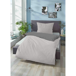 BIBERNA Solid Colour Duvet Cover Set with Pillowcases