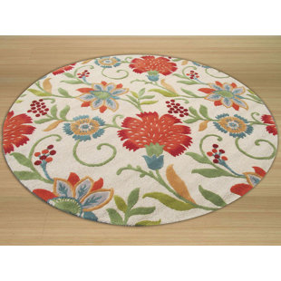 MERIDIAN RUGMAKERS Padra Hand-Tufted Red/Beige Area Rug