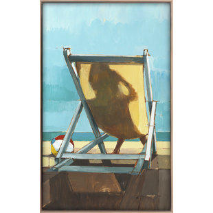 GRAND IMAGE HOME The Coastal Collection " Beach Chairs 1 " by PC Ngo Painting Print