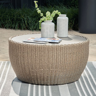 BEACHCREST HOME™ Clitherall Round Outdoor Coffee Table