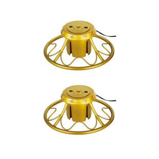 POLYGROUP TRADING LTD Home Heritage Golden Rotating Tree Stand for Trees up to 9 Feet Tall (2 Pack) (Set of 2)