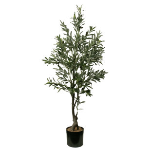 VINTAGE HOME 54'' Faux Olive Tree Tree in Pot Liner