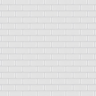 MEROLA TILE Expressions Recessed Subway White 11-3/4" x 12" Glass Mosaic Floor and Wall Tile