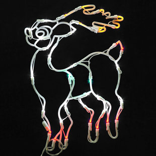 VICKERMAN Lighted Reindeer Christmas Window Silhouette Decoration