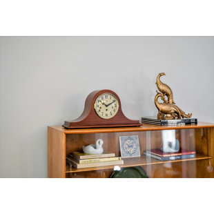 HERMLE BLACK FOREST CLOCKS Sweet Briar American Traditional Analog Solid Wood Mechanical Tabletop Clock in Cherry