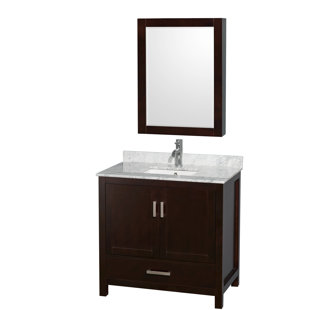WYNDHAM COLLECTION Sheffield 36" Single Bathroom Vanity Set with Mirror