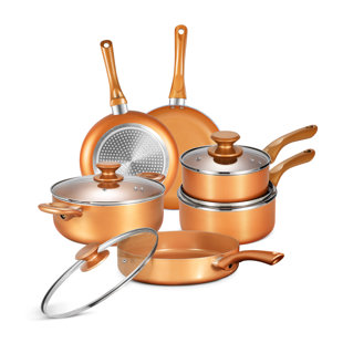 LOVOIN 10 - Piece Non-Stick Aluminum Cookware Set