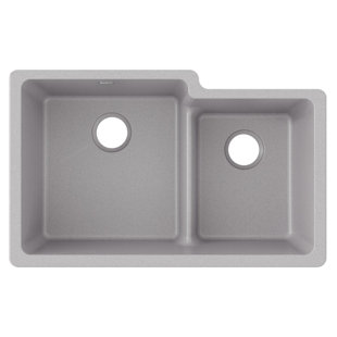 Elkay Quartz Classic 33" L x 21" W Double Basin Undermount Kitchen Sink