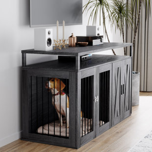 TUCKER MURPHY PET™ 55" Dog Crate Tv Stand Furniture Style Coffee Bar Cabinet End Table