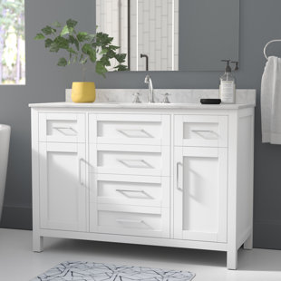 OVE DECORS Tahoe 48'' Single Bathroom Vanity with Marble Top