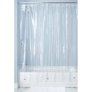 IDESIGN Vinyl Shower Curtain with Liner Included