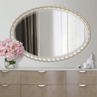 MICHAEL AMINI Malibu Crest Engineered Wood Oval Wall Mirror