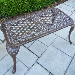 ASTORIA GRAND Mcgrady Rectangular Metal Outdoor Coffee Table