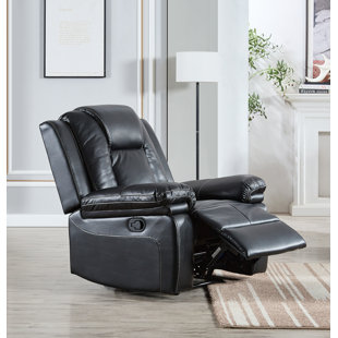 LEGEND FURNITURE 39.3" Wide Faux Leather Manual Recliner