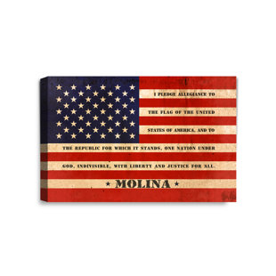 IPIC American Flag Personalized Family Names & Oath. Ideal Gift for Military, Veterans, Independence Day