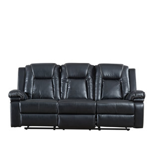 LEGEND FURNITURE 85.4" Wide Faux Leather Manual Recliner
