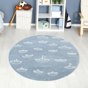 MACK + MILO Flachgewebe-Teppich Arabelle in Blau