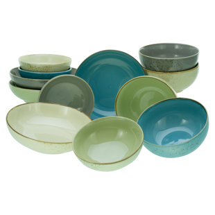 CREATABLE Nature Collection Bowl Set, Tableware Set, Bowl Set 12 Pieces