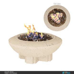 LOS ANGELES CAST STONE 24 inches Concrete Fire Pit