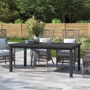 LARK MANOR™ Amith Extendable Metal Outdoor Dining Table