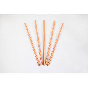 Alchemade Premium Quality Copper 7.75" Drinking Straws - No Mug Required - Set Of 5 - Perfect For Moscow Mules & All Other Beverages - Great Gift For Anyone