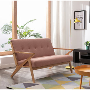 BONZY HOME 53" Wide Modern and Country Arm Sleeping Tufted Accent Loveseat