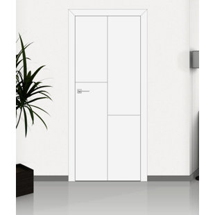 DISTINCT KITCHEN AND BATH 30'' x 80'' Solid + Manufactured Wood Paneled Slab Door