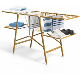 REBRILLIANT Wood Foldable Gullwing Drying Rack