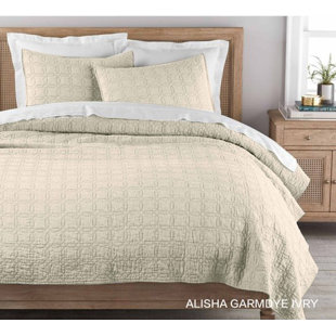 SPIRIT LINEN Stitched Quilt Set Quilt Set