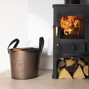 CHARLES BENTLEY Holzkorb aus Eisen