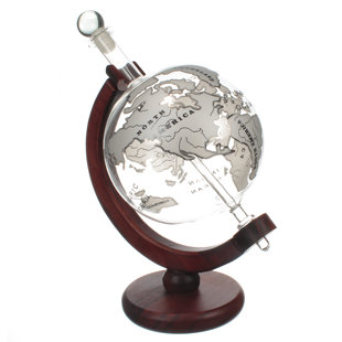 Bar Originale Silver Plane Globe Decanter 750ml