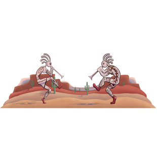 TRINX Kokopelli Southern Native American Art Wall Decal