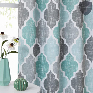 HOMLPOPE Polyester Blackout Curtain Pair (Set of 2)