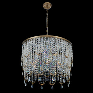 ALLEGRI BY KALCO LIGHTING Vezzo 7 - Light Brass Crystal Pendant