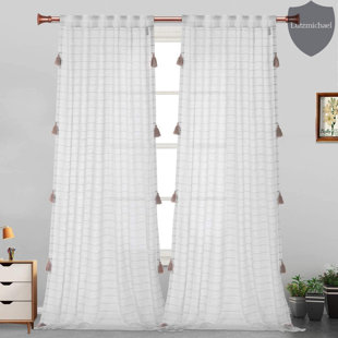 HOMLPOPE Polyester Room Darkening Curtain Pair (Set of 2)