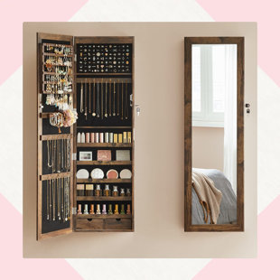 BLOOM FURNITURE INC. Glass Jewelry Box + Mirror