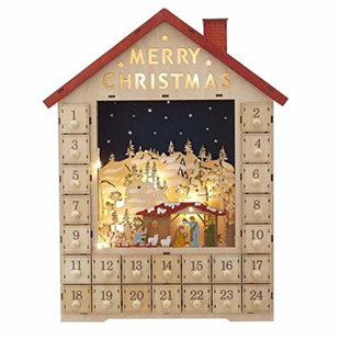 KURT ADLER Battery-Operated Advent Calendar House